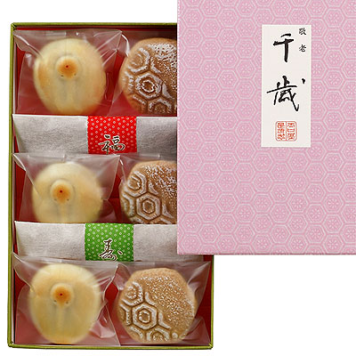 鶴と亀を型打ちした敬老祝菓子「千歳」−「両口屋是清」が限定販売